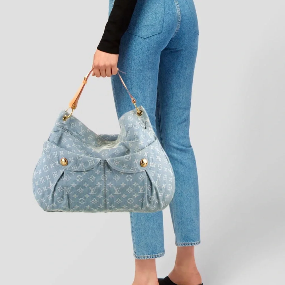 LOUIS VUITTON Monogram Denim Daily GM ~ EUC w/LV Dust Bag - Picture 15 of 16
